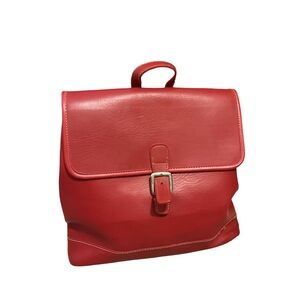 Coach Cherry Red Leather Backpack